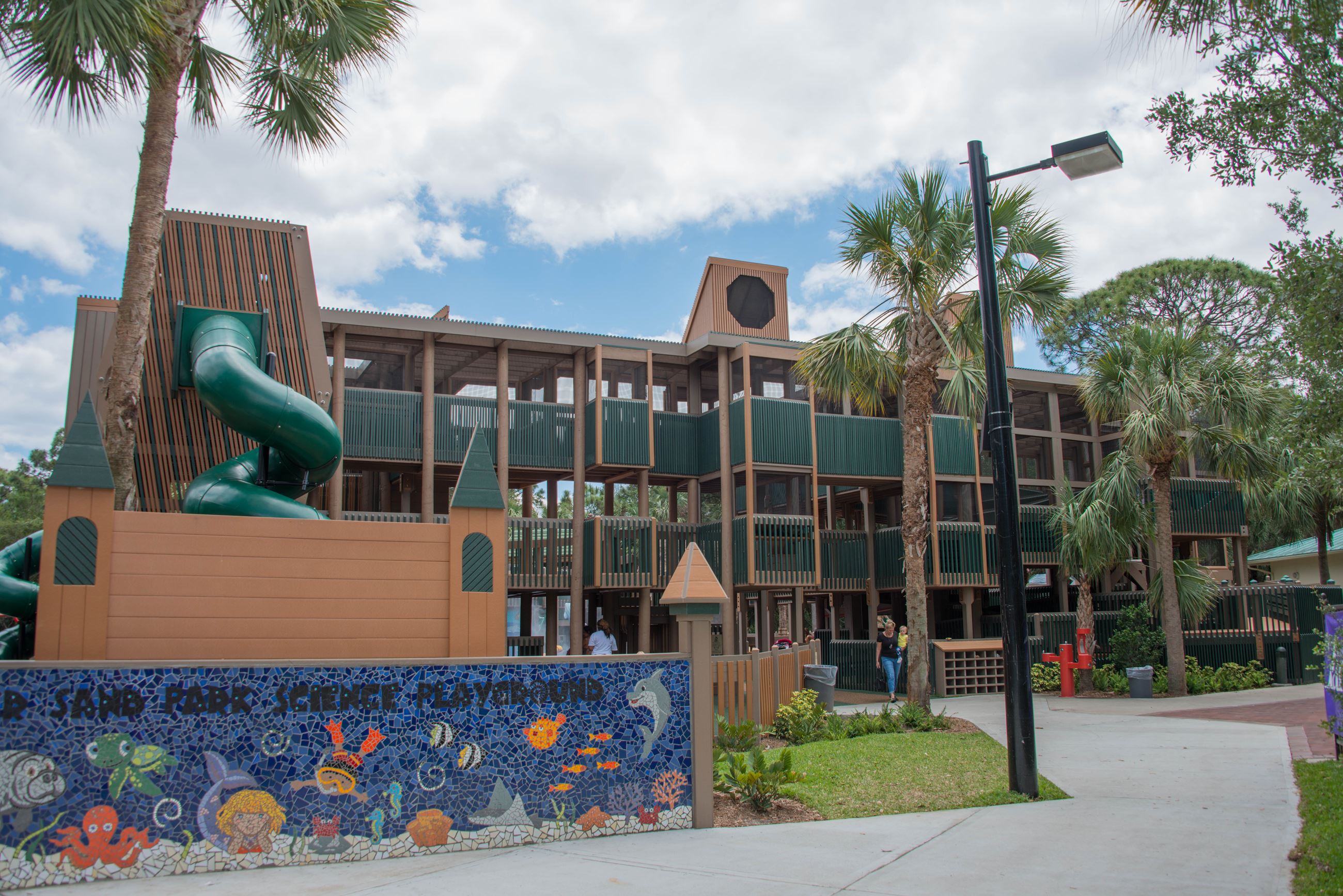 Kendall smiling in a striped shirt at Sugar Sand Park